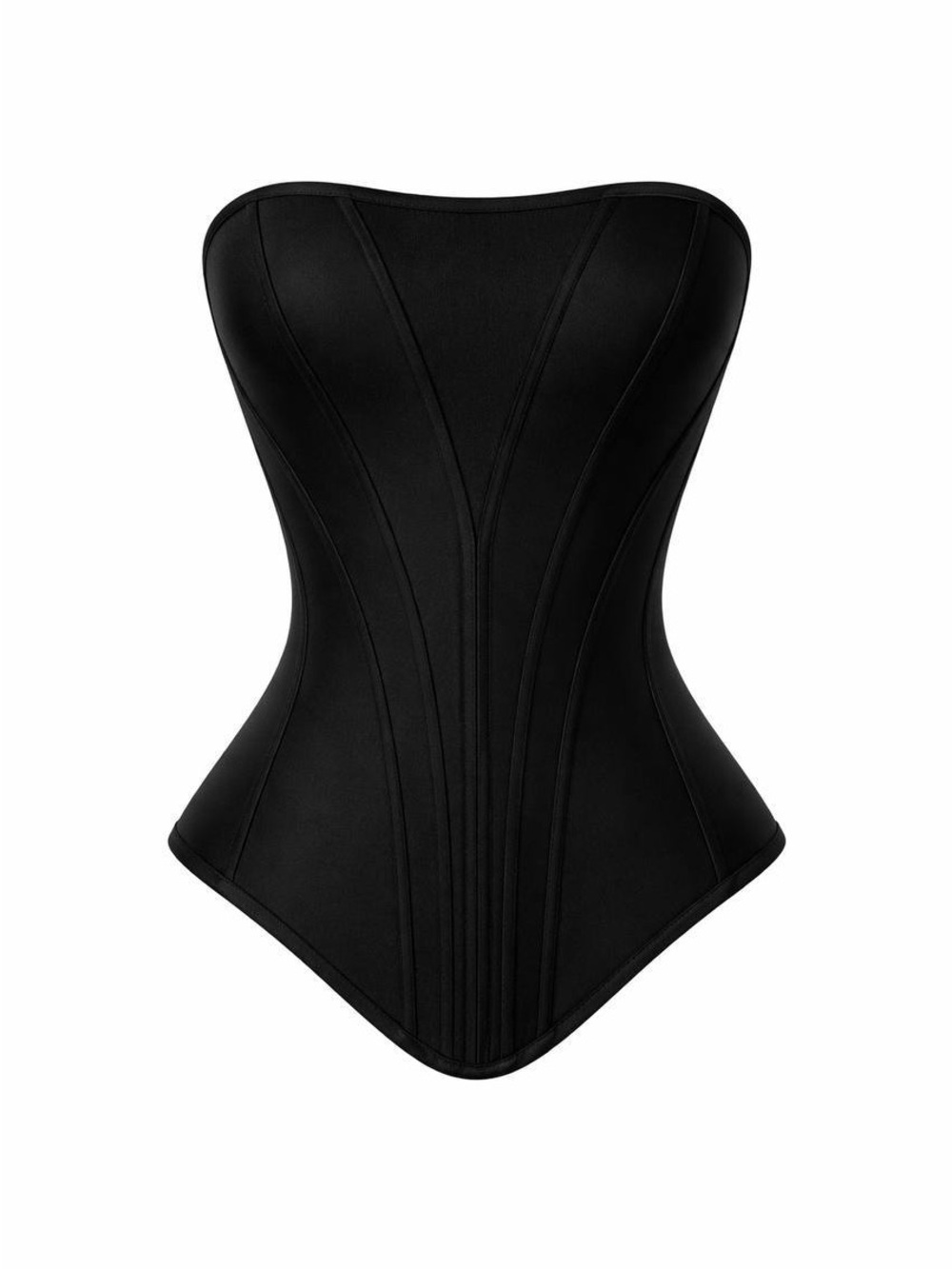 Black Strapless Waist-Defining Corset